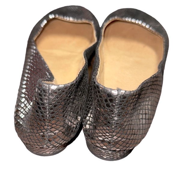 Metallic French Sole Ballet Low Wedge - Picture 3 of 4